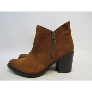 Steve Madden Womens Size 6 M Brown Suede Zip Ankle Fashion Boots Bootie